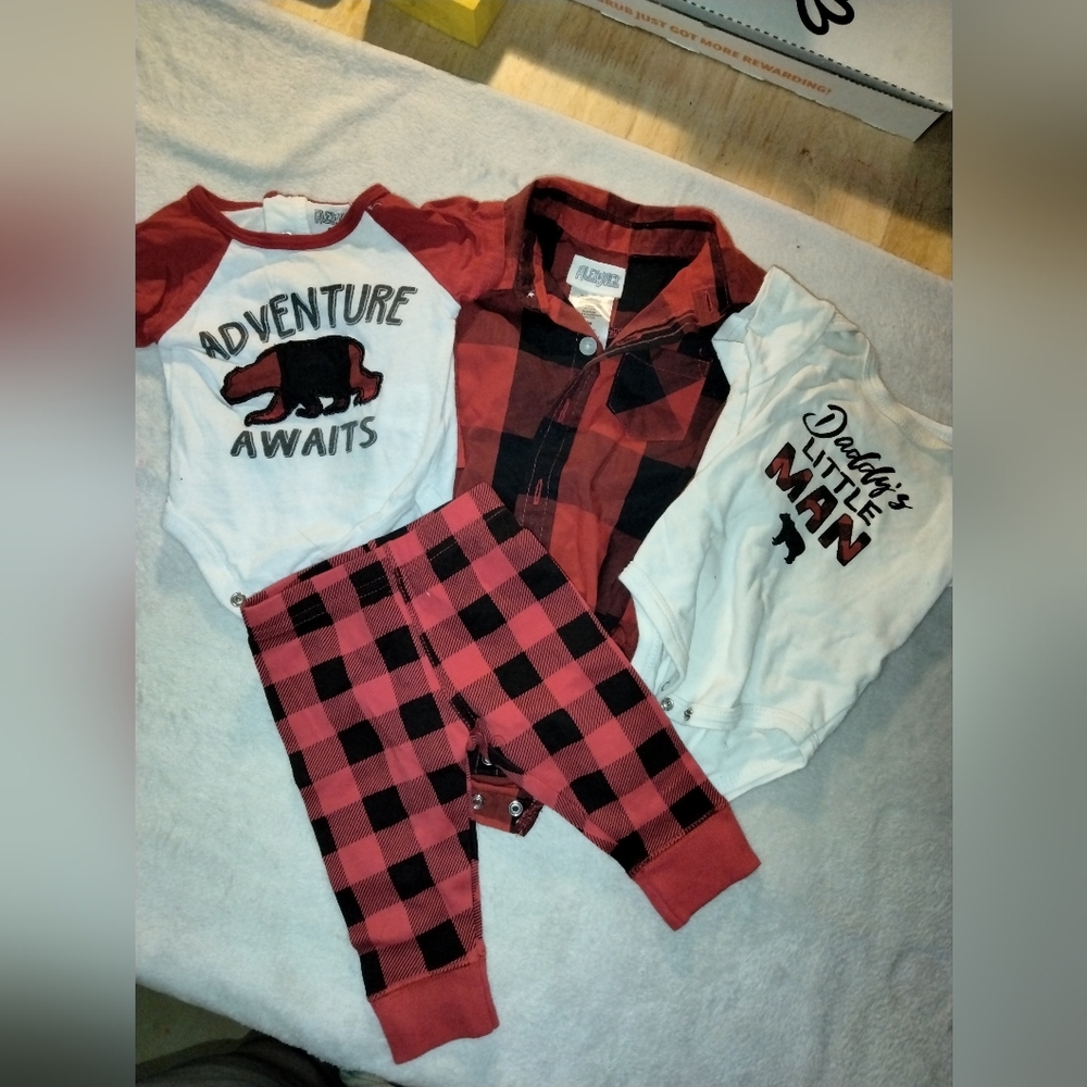 Baby Boy Plaid Set